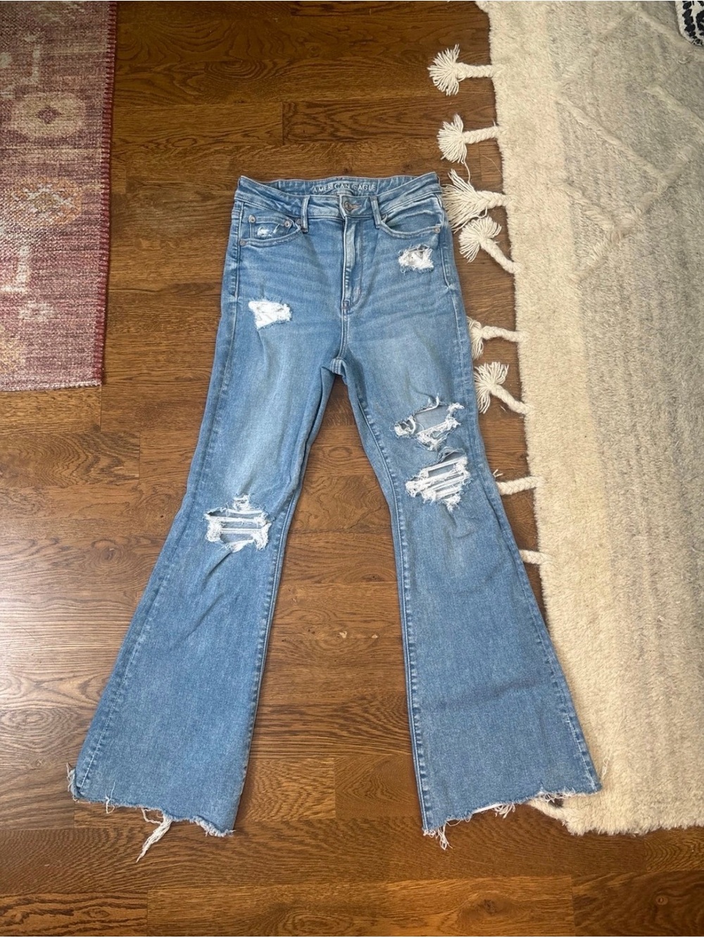 American Eagle Super Hi Rise Flare Jeans